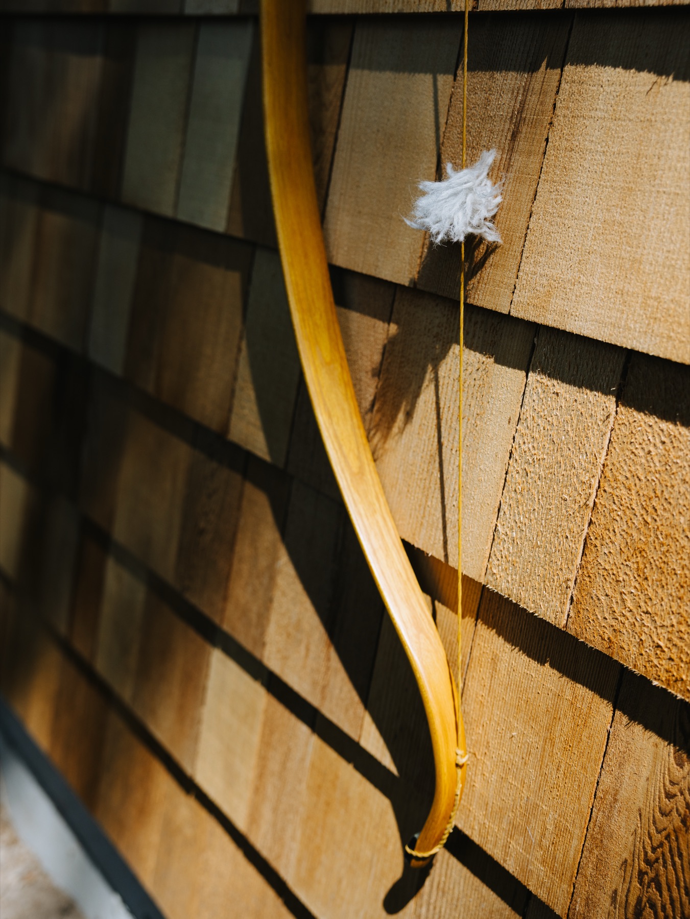 Character yew stave bow with natural curves